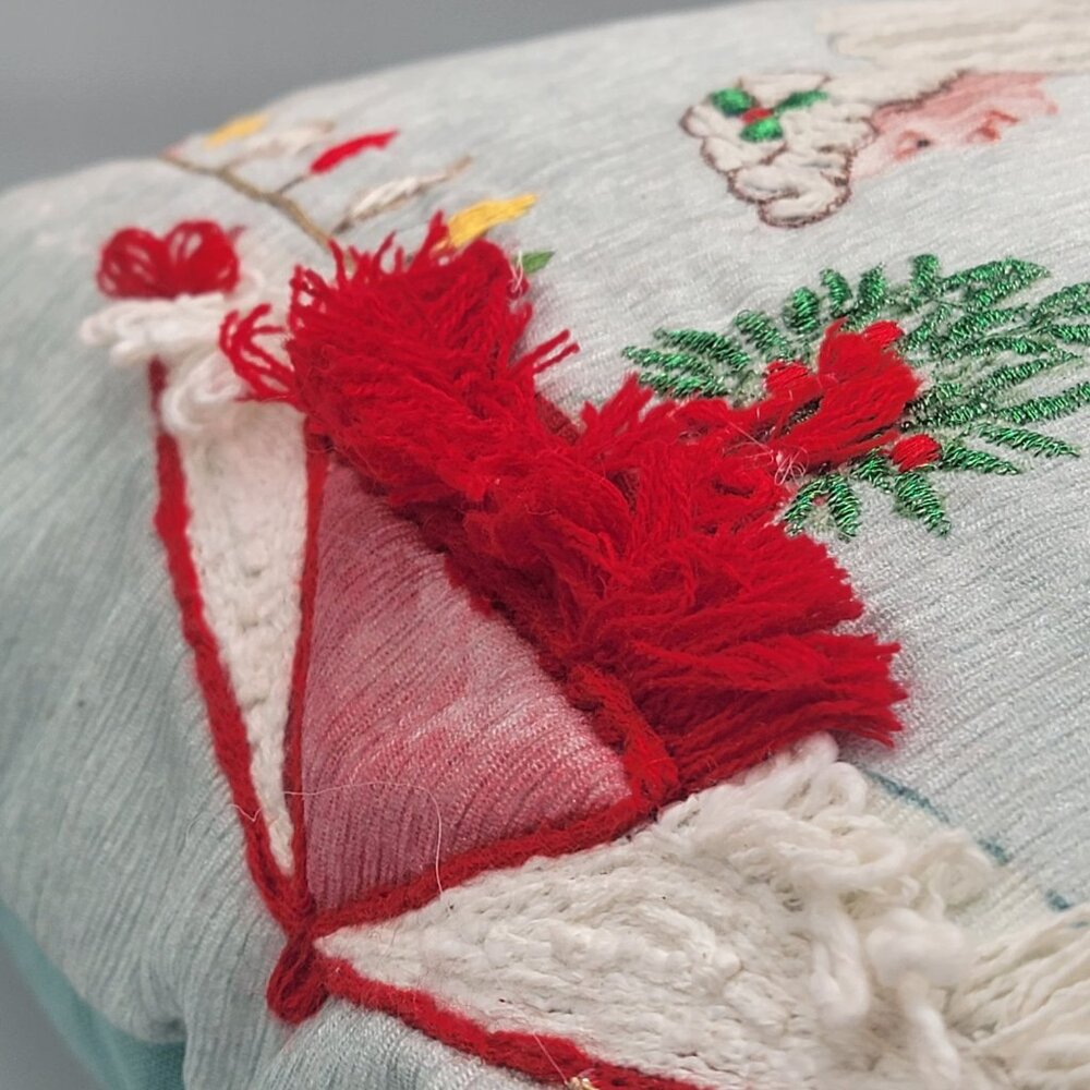 Tommy Bahama Christmas Beach Pillow 12x16 Santa & Mrs. Claus Coastal Design With - Picture 10 of 16